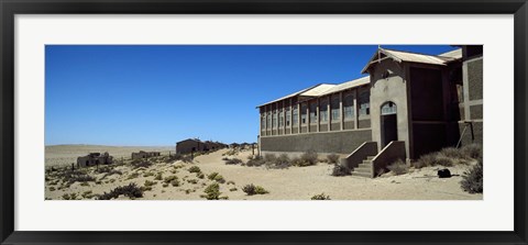 Framed Abandoned hospital in a mining town, Kolmanskop, Namib desert, Karas Region, Namibia Print