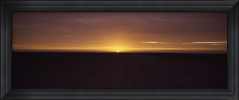 Framed Sunset over a desert, Namib Desert, Swakopmund, Namibia Print