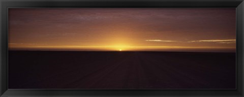 Framed Sunset over a desert, Namib Desert, Swakopmund, Namibia Print