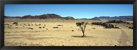 Framed Horse ranch on a homestead, Namibia Print