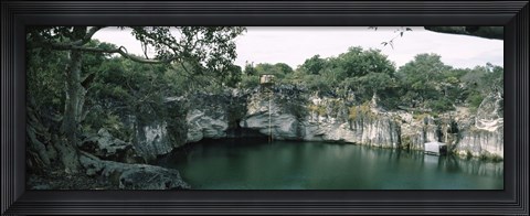 Framed Lake between Etosha and Tsumeb, Lake Otjikoto, Namibia Print