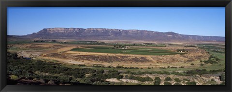 Framed Road from Cape Town to Namibia near Vredendal, Western Cape Province, South Africa Print