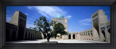 Framed Courtyard of a mosque, Kalon Mosque, Bukhara, Uzbekistan Print
