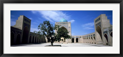 Framed Courtyard of a mosque, Kalon Mosque, Bukhara, Uzbekistan Print