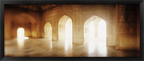 Framed Interiors of a hall, Agra Fort, Agra, Uttar Pradesh, India Print