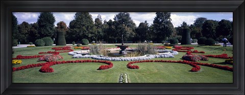 Framed Fountain in a garden, Belvedere Garden, Vienna, Austria Print