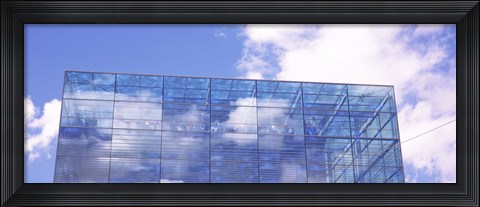 Framed Sky reflected on a building, Kunstmuseum Stuttgart, Stuttgart, Baden-Wurttemberg, Germany Print