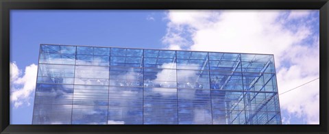 Framed Sky reflected on a building, Kunstmuseum Stuttgart, Stuttgart, Baden-Wurttemberg, Germany Print