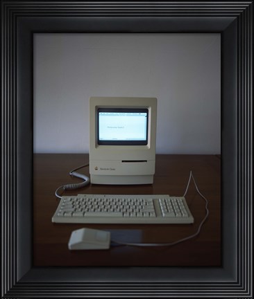 Framed Apple Macintosh Classic desktop PC Print