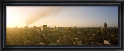 Framed Old Havana, Cuba with Smokestack Print