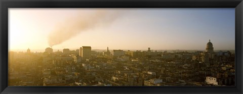 Framed Old Havana, Cuba with Smokestack Print