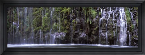 Framed Mossbrae Falls, Sacramento River, Dunsmuir, California Print