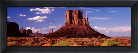 Framed Rock formations on a landscape, The Mittens, Monument Valley Tribal Park, Monument Valley, Utah, USA Print