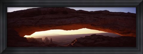 Framed Natural arch at sunrise, Mesa Arch, Canyonlands National Park, Utah Print