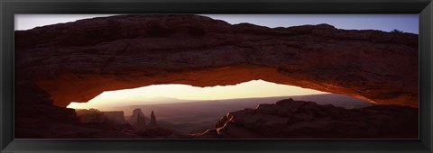 Framed Natural arch at sunrise, Mesa Arch, Canyonlands National Park, Utah Print