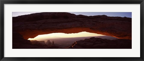 Framed Natural arch at sunrise, Mesa Arch, Canyonlands National Park, Utah Print