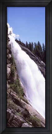 Framed Low angle view of a waterfall, Nevada Fall, Yosemite National Park, California, USA Print
