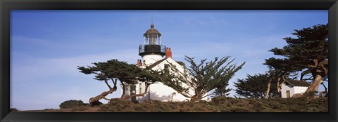 Framed Low angle view of a lighthouse, Point Pinos Lighthouse, Pacific Grove, California Print