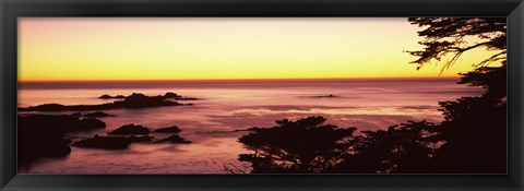 Framed Sea at sunset, Point Lobos State Reserve, Carmel, Monterey County, California, USA Print