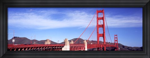 Framed Red suspension bridge, Golden Gate Bridge, San Francisco Bay, San Francisco, California, USA Print