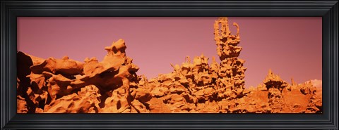 Framed Low angle view of rock formations, The Teapot, Fantasy Canyon, Uintah County, Utah, USA Print