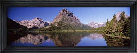 Framed Swiftcurrent Lake,US Glacier National Park, Montana, USA Print