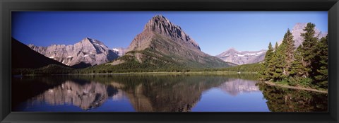 Framed Swiftcurrent Lake,US Glacier National Park, Montana, USA Print