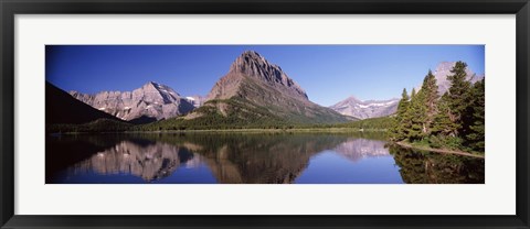 Framed Swiftcurrent Lake,US Glacier National Park, Montana, USA Print