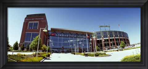 Framed Facade of a stadium, Lambeau Field, Green Bay, Wisconsin, USA Print