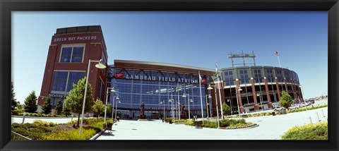 Framed Facade of a stadium, Lambeau Field, Green Bay, Wisconsin, USA Print