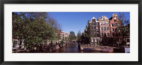 Framed Buildings in a city, Amsterdam, North Holland, Netherlands Print