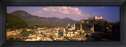 Framed High angle view of a city, Salzburg, Austria Print