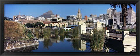 Framed Castle of Good Hope with a view of a government building, Cape Town City Hall, Cape Town, Western Cape Province, South Africa Print