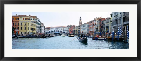 Framed Buildings at the waterfront, Rialto Bridge, Grand Canal, Venice, Veneto, Italy Print