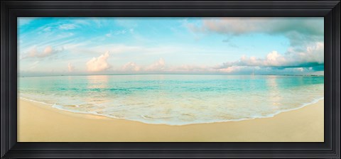 Framed Waves on the beach, Seven Mile Beach, Grand Cayman, Cayman Islands Print
