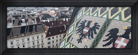 Framed City viewed from a cathedral, St. Stephens Cathedral, Vienna, Austria Print