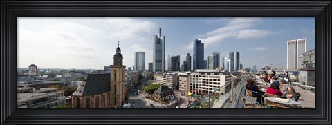 Framed Buildings in a city, St. Catherine&#39;s Church, Hauptwache, Frankfurt, Hesse, Germany 2010 Print