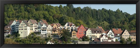 Framed Buildings in a city, Horb am Neckar, Northern Black Forest Region, Baden-Wurttemberg, Germany Print