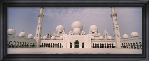 Framed Low angle view of a mosque, Sheikh Zayed Mosque, Abu Dhabi, United Arab Emirates Print