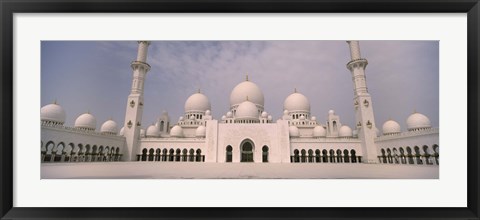 Framed Low angle view of a mosque, Sheikh Zayed Mosque, Abu Dhabi, United Arab Emirates Print