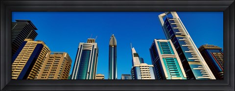 Framed Low angle view of buildings, Dubai, United Arab Emirates 2010 Print