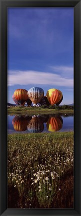 Framed Hot Air Balloon Rodeo, Steamboat Springs, Colorado (vertical) Print