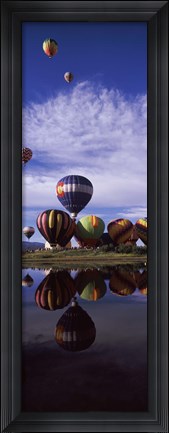 Framed Hot Air Balloons, Hot Air Balloon Rodeo, Steamboat Springs, Colorado Print
