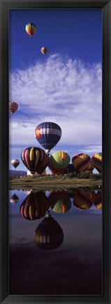 Framed Hot Air Balloons, Hot Air Balloon Rodeo, Steamboat Springs, Colorado Print