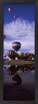Framed Hot Air Balloons, Hot Air Balloon Rodeo, Steamboat Springs, Colorado Print