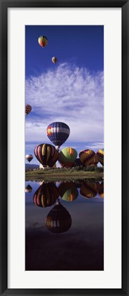 Framed Hot Air Balloons, Hot Air Balloon Rodeo, Steamboat Springs, Colorado Print
