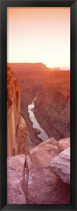 Framed River passing Through a Canyon,North Rim, Grand Canyon National Park Print