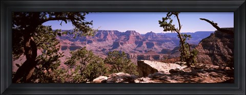 Framed Mountain range, South Rim, Grand Canyon National Park, Arizona Print