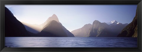 Framed Milford Sound, Fiordland National Park, South Island, New Zealand Print