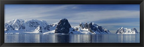 Framed Glacier along straits, Lamaire Channel, Antarctic Peninsula, Antarctica Print